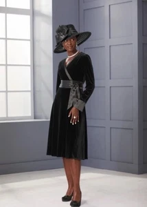 18 Ashro Raewyn formell Hochzeit Kirche Party Raewyn Samt Satin Kleid - Bild 1 von 11