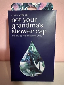 NEU Lemon Lavender Not Your Grandma's Shower Cap Tropical Graphic Print - Bild 1 von 2