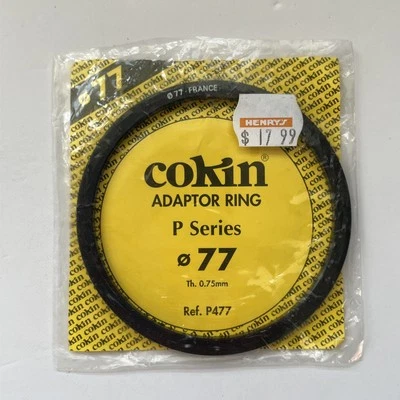 Cokin P Series 77mm Adapter Ring P477 Made in France Thread to P System Camera - Image 1 of 4