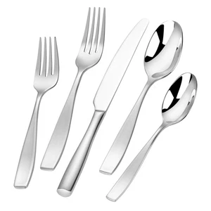 40 Piece Stainless Flatware Sets for 8, 18/10 Heavy Stainless Steel Flatware,... - Picture 1 of 6