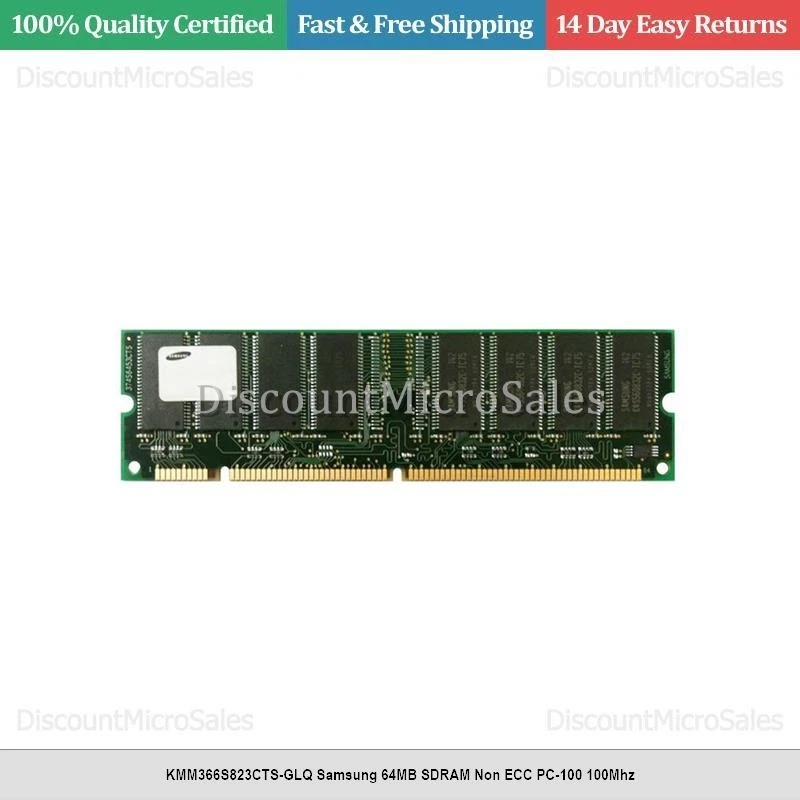 KMM366S823CTS-GLQ Samsung 64MB SDRAM Non ECC PC-100 100Mhz - Image 1 of 1