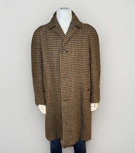 Vintage Burberrys Tweed Wollmantel Lang Größe 37 Brustumfang (Etikett Größe 40R) - Bild 1 von 23