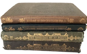 Chetham Society Serie 1800er Jahre - schön aussehende Bücher 4 x antike Bücher - - Bild 1 von 24