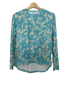 Camisa de natación Roxy para mujer mediana azul floral protector contra erupciones manga larga - Imagen 1 de 4