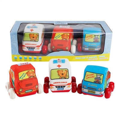 Soft Toy Cars Fabric Vehicle Toy Washable Ambulance Express Vehicle  - Изображение 1 из 4