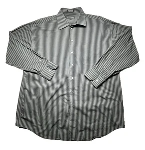Crazy Horse Hemd Herren Größe 18 34-35 XL schwarz grau gestreift Langarm Knopfleiste - Bild 1 von 4