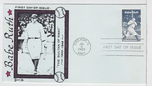 TurtlesTradingPost- Babe Ruth   1983 #2046 FDC- Garik Cachet - Picture 1 of 2
