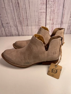 Botines Born Kerri Crema Visona Blanco Envejecido Para Mujer 7.5M Gamuza Beige Foto 1 de 4