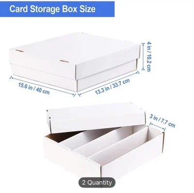 2 Pack Sports Trading Card Storage Box Can Hold 3200 Cards Brand New - Image 1 of 4