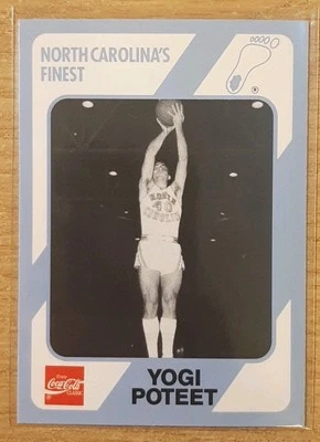 1989 COLLEGIATE COLLECTION NORTH CAROLINAS FINEST YOGI POTEET #162 TAR HEELS - Image 1 of 2