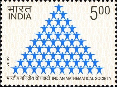 India 2009 Indian Mathematical Society Mathematics stamp 1v mNH - Image 1 of 2