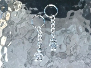Love Ones GRAND KIDS CHILDREN CHILD 1 GIRL or BOY Pewter Key Chain ALL NEW. - Picture 1 of 1