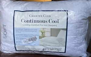 Charter Club Continuous Cool Soft Density Pillow Standard/Queen 19 x 27" - Picture 1 of 4