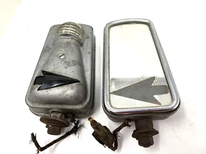 Vintage Mirrored Trafficators Turn Signal Directional Arrow Device Auto Truck D - Picture 1 of 9