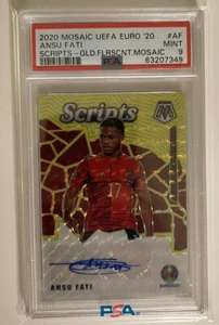 2020-21 Panini Mosaic EURO Gold Prizm Auto Ansu Fati 1/2 Spain World Cup - Picture 1 of 3