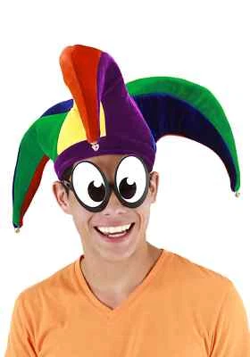 Court Jester Plush Costume Hat Multicolor - image 1 of 4