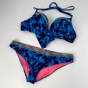 Victoria's Secret Swim Set Women Large Bikini Wired Flounced Swim Pool Core No - Picture 1 of 12