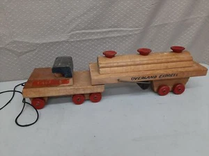 Vintage 1940s Wood/Metal Wheels 17" Cass Overland Express Tanker Truck  - Picture 1 of 10
