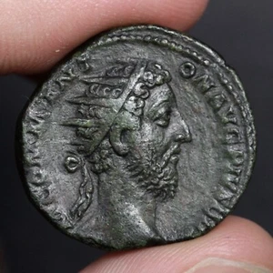 Commodus Dupondius Ancient Roman Empire Bronze AE Coin 184AD Very Fine Condition - Picture 1 of 5