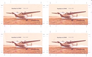 F-EX15119 CONGO MNH 1994 IMPERF & UNCUT PROOF SEAPLANE AIRPLANE AVION. - Picture 1 of 1
