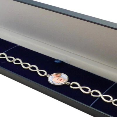 Schöne Foto Armband Mit Unendlichkeit Kette,Jeden Foto,Geschenk Verpackt,Damen - Bild 1 von 4