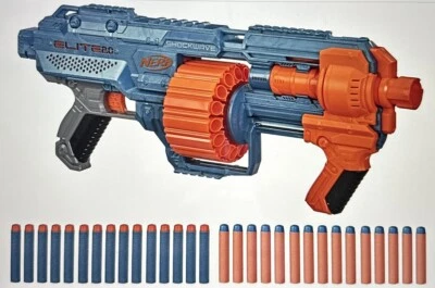 Bomba de tambor giratoria NERF Elite 2.0 Shockwave RD-15 acción, azul/naranja. Foto 1 de 4