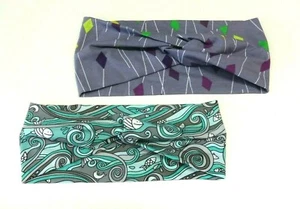 2 Stück Stirnband Handmade Mädchen türkis grau lila NEU Haarband Damen - Bild 1 von 3