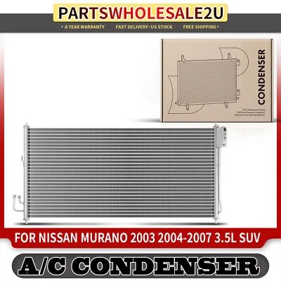 A/C AC Condenser w/Bracket for Nissan Murano 2003 2004 2005 2006 2007 92110CN000 - Image 1 of 4