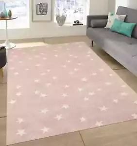Starry Skies Rugs Blush Pink Handmade Tufted 100% Woolen Area Rug & Carpet - Picture 1 of 3
