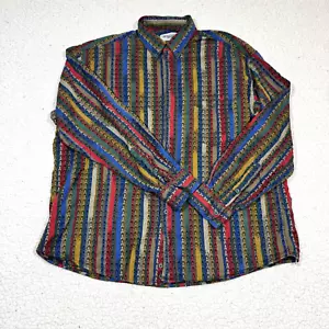 Vintage Missoni Sport gestreiftes mehrfarbiges Freizeithemd Cosby Retro Größe XXL - Bild 1 von 9