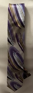 NWT - Jerry Garcia Men’s Geometric Clockworks Collection 52 Tie Purple & Gold - Picture 1 of 7