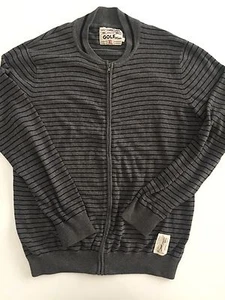 Chaqueta con cremallera completa GOLF LEGEND LABEL para hombre gris negra a rayas talla XL - Imagen 1 de 4
