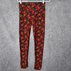 Lularoe Leggings One Size Teddy Bear Novelty Polka Dot Bow Stretch Pull On - Picture 1 of 16