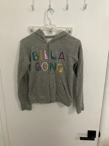 Billabong Girl's Hooded Sweatshirt, Grey, Large - Picture 1 of 2