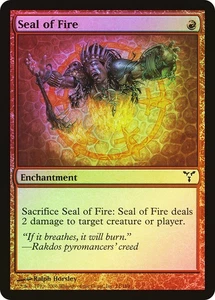 MTG FOIL Seal of Fire  - Dissension #71 - Picture 1 of 1