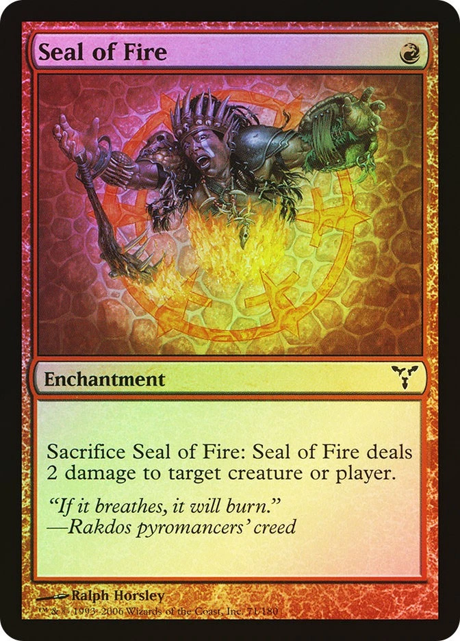 MTG FOIL Seal of Fire  - Dissension #71 - Image 1 of 1