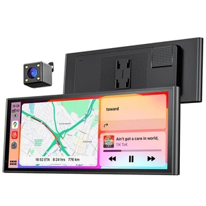 krunia 9.26" Wireless Portable Car Play Screen for Apple CarPlay & Android Auto - Picture 1 of 9