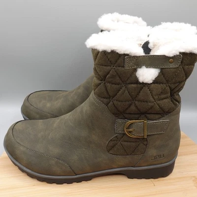 Botas de Moto JBU Mujer 9M Gabriella Resistentes al Agua Verde Imitación Piel Acolchadas B3GRL09 Foto 1 de 4