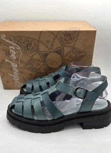 Sandalias Free People Delaney Fisherman Plataforma Oasis Azul Teal Talla 40 Gruesas - Imagen 1 de 8