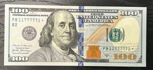 $100 Dollar Bill - Star Note-2017A Series - Binary - Super Cool - PB11777771* - Picture 1 of 3