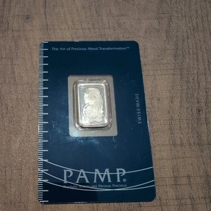 PAMP Suisse Lady Fortuna Platinum 5g Bar 999.5 Purity In Assay Card - Picture 1 of 2