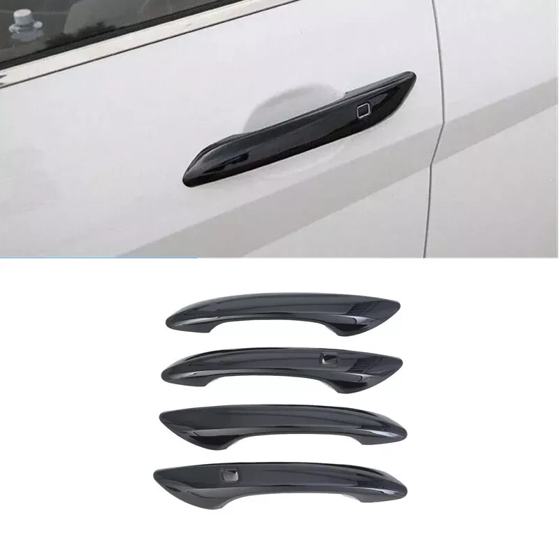 适用于现代索纳塔 24-25 光面黑色外侧门把手盖外壳装饰 — 第 1/4 张图片