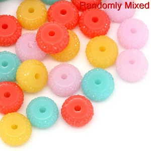 Sexy Sparkles 10 Pcs, Round Multicolor Resin Spacer Bead 12mm Dia, Hole: Approx - Picture 1 of 3