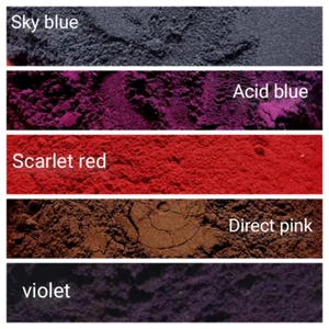 5 Color Kit Wood Dye Stain Powder Violet , Sky blue, Blue, Pink, Red, Vibrant - Picture 1 of 8