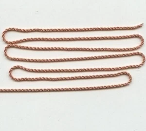 CADENA DE CUERDA DE 1,5 mm de latón rosa sólido de colección de 3 pies - cadena de cuentas y artesanía 1661 - Imagen 1 de 1