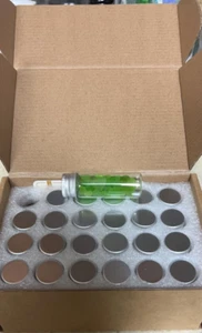 24 Tiny Jars with Aluminum Screw Lids 15ml Small Glass Bottles Clear Mini Via - Picture 1 of 6