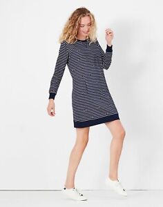 Joules Womens Heidi Sweatshirt Dress - Navy Cream Bee Stripe
