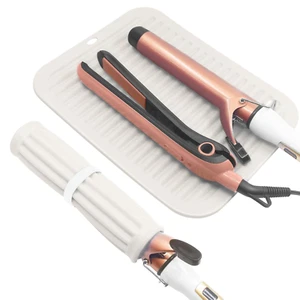 Large Silicone Heat Resistant Mat for Curling Iron, Flat Iron, Hair Straightener - Picture 1 of 12