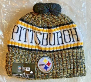 Winter Beanie Hat Pittsburgh Steelers New Era Knit On Field Sideline Cap USA. - Picture 1 of 4