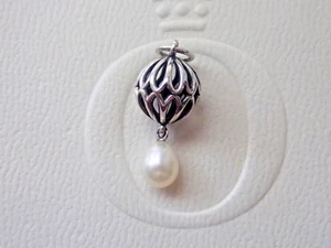 Authentic PANDORA S/Silver PEARL DROP PENDANT. #390342p - Picture 1 of 4